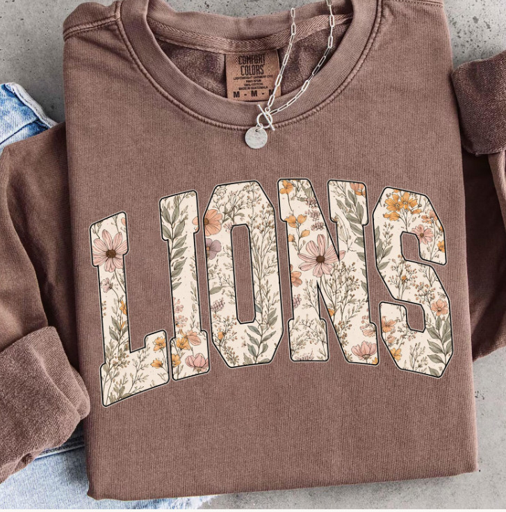 Floral Lions and Jesus