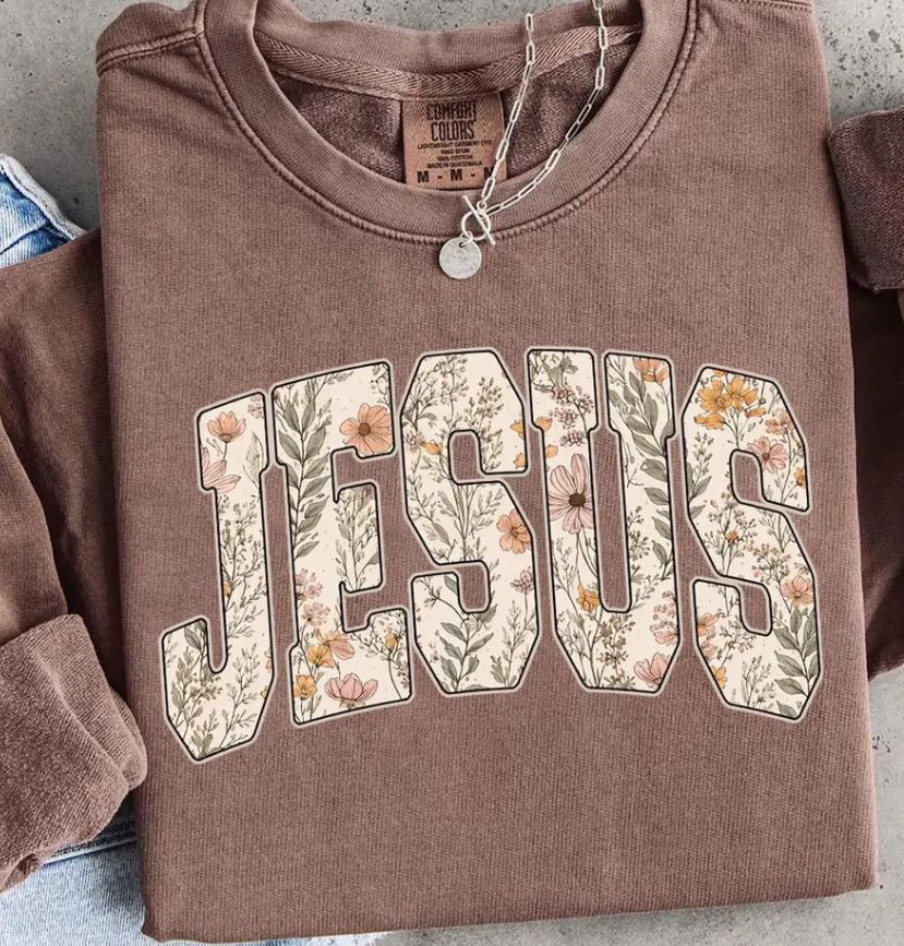 Floral Lions and Jesus